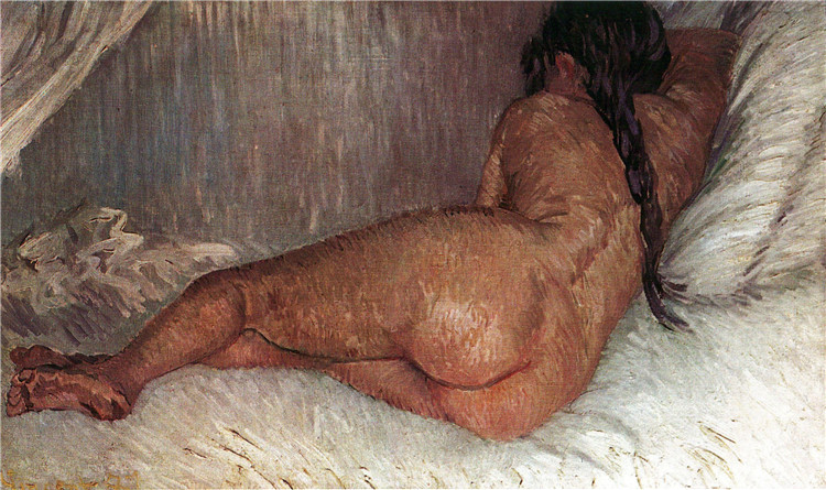 Nude Woman Reclining, Seen From The Back